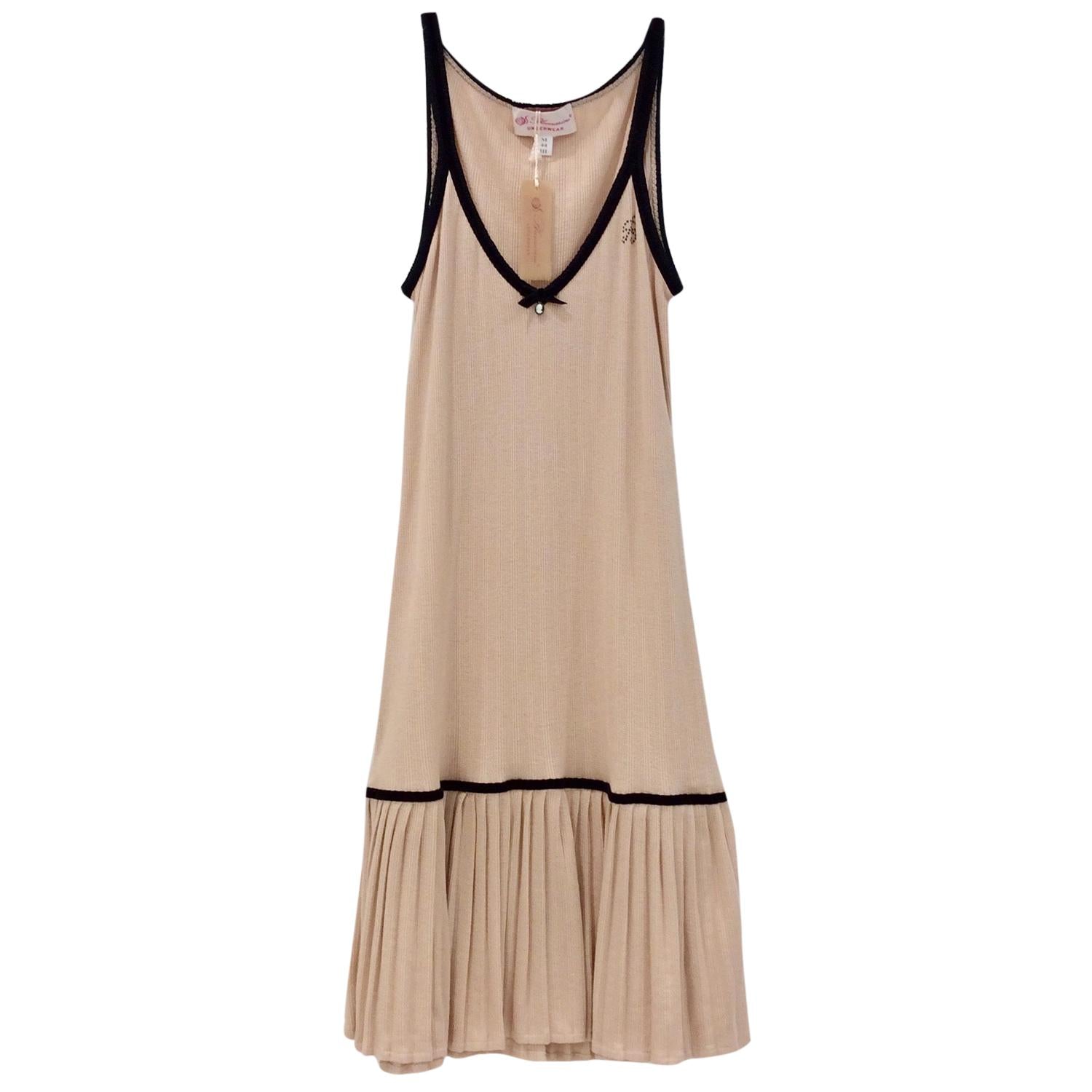 Blumarine Pleated Soft Peach Dress