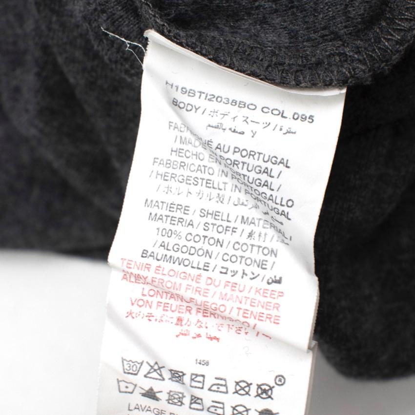 Bonpoint Grey Cotton Roll Neck Babygrow