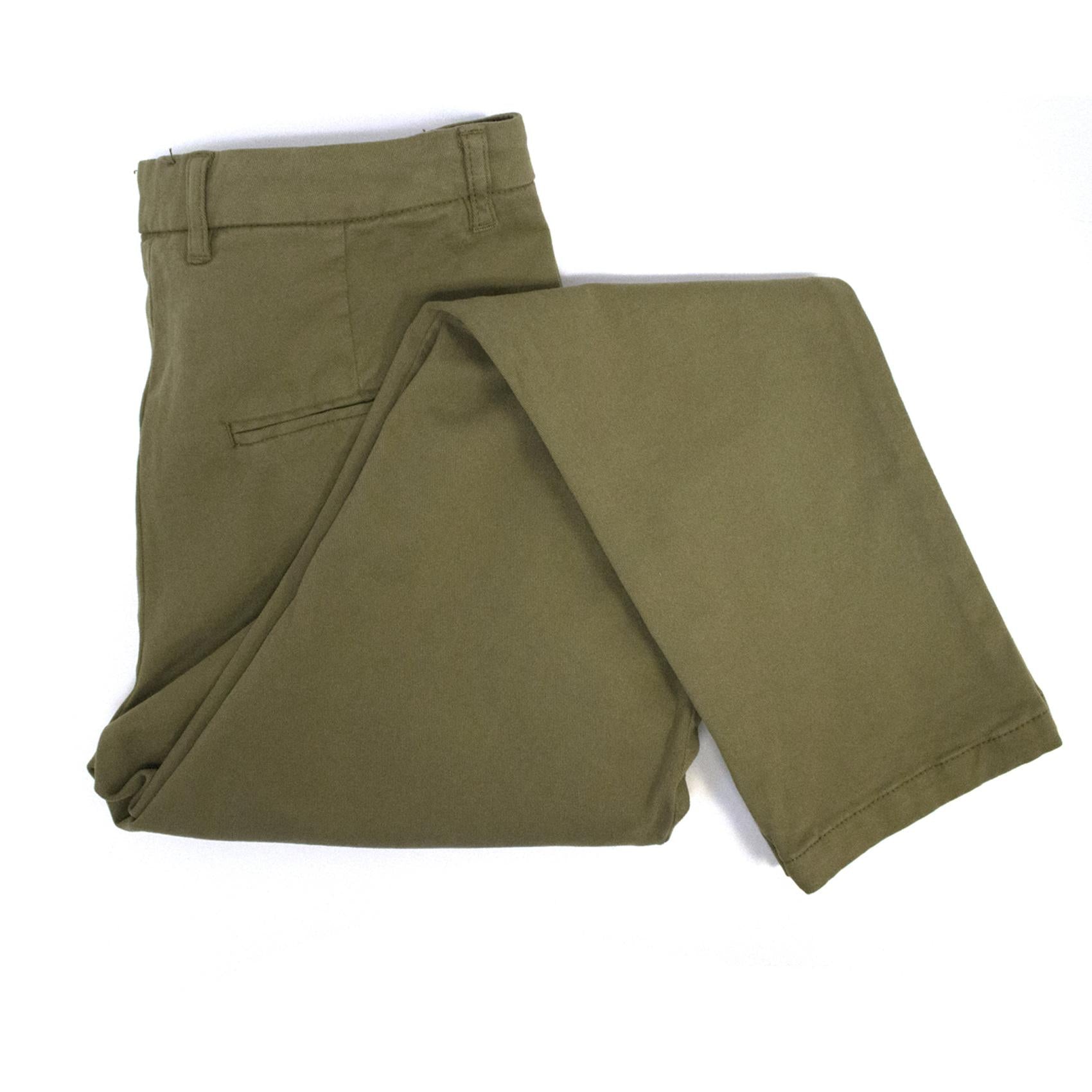 Lot 78 Khaki Moss Green Chino Trousers