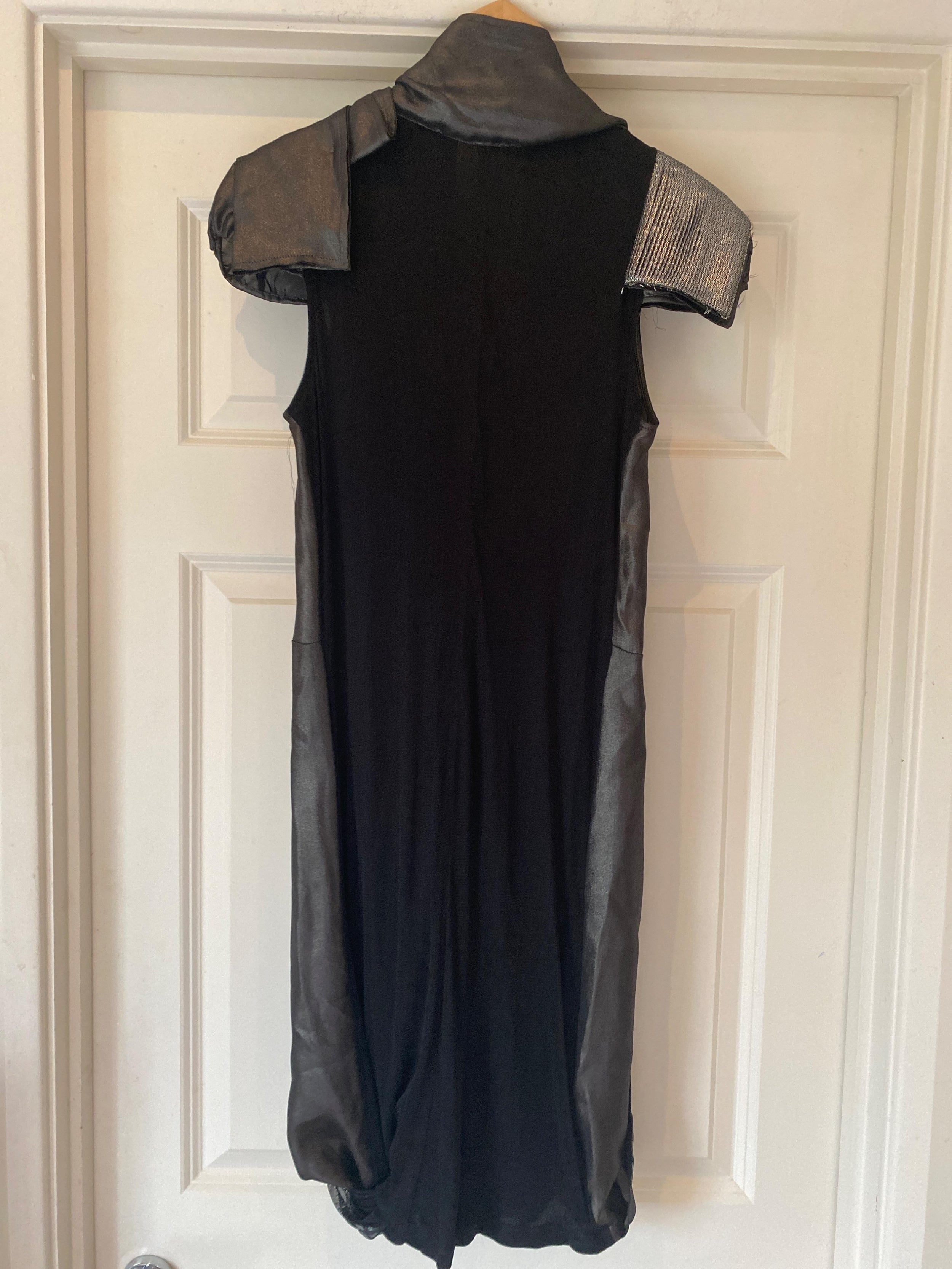 Black & Silver Silk Dress