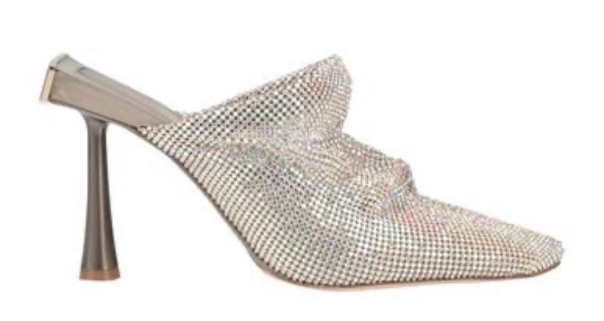 Benedetta Bruzziches Silver Rhinestone Mules