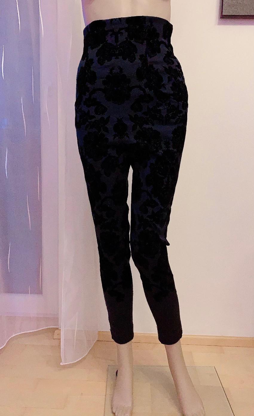 Toga Flocked Velvet Skinny Pants