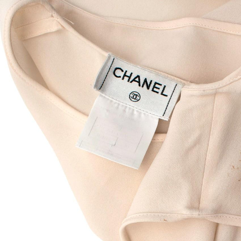 Chanel Cream Silk Sleeveless Shell Top