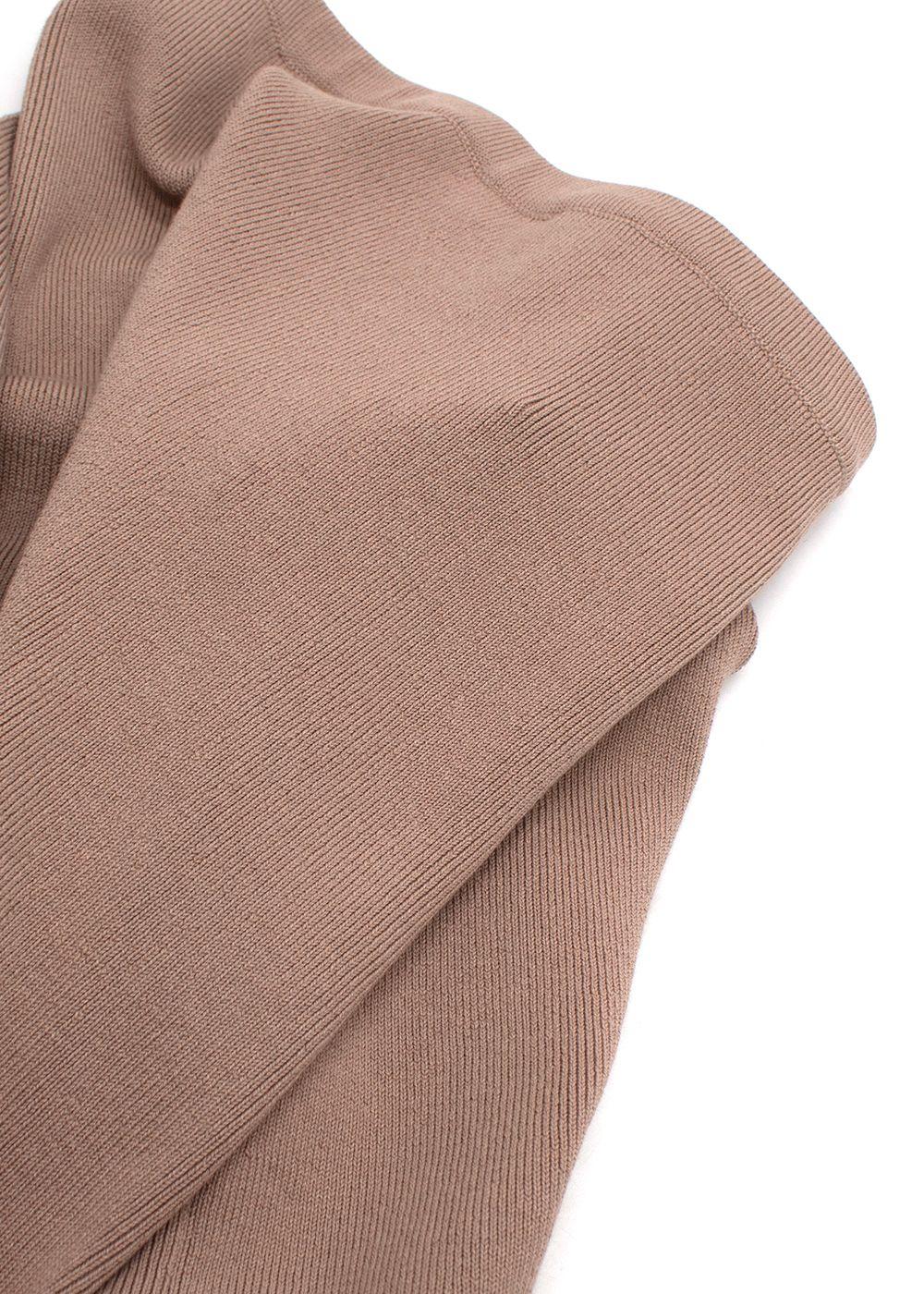 Magda Butrym Beige Ribbed Midi Wrap Skirt