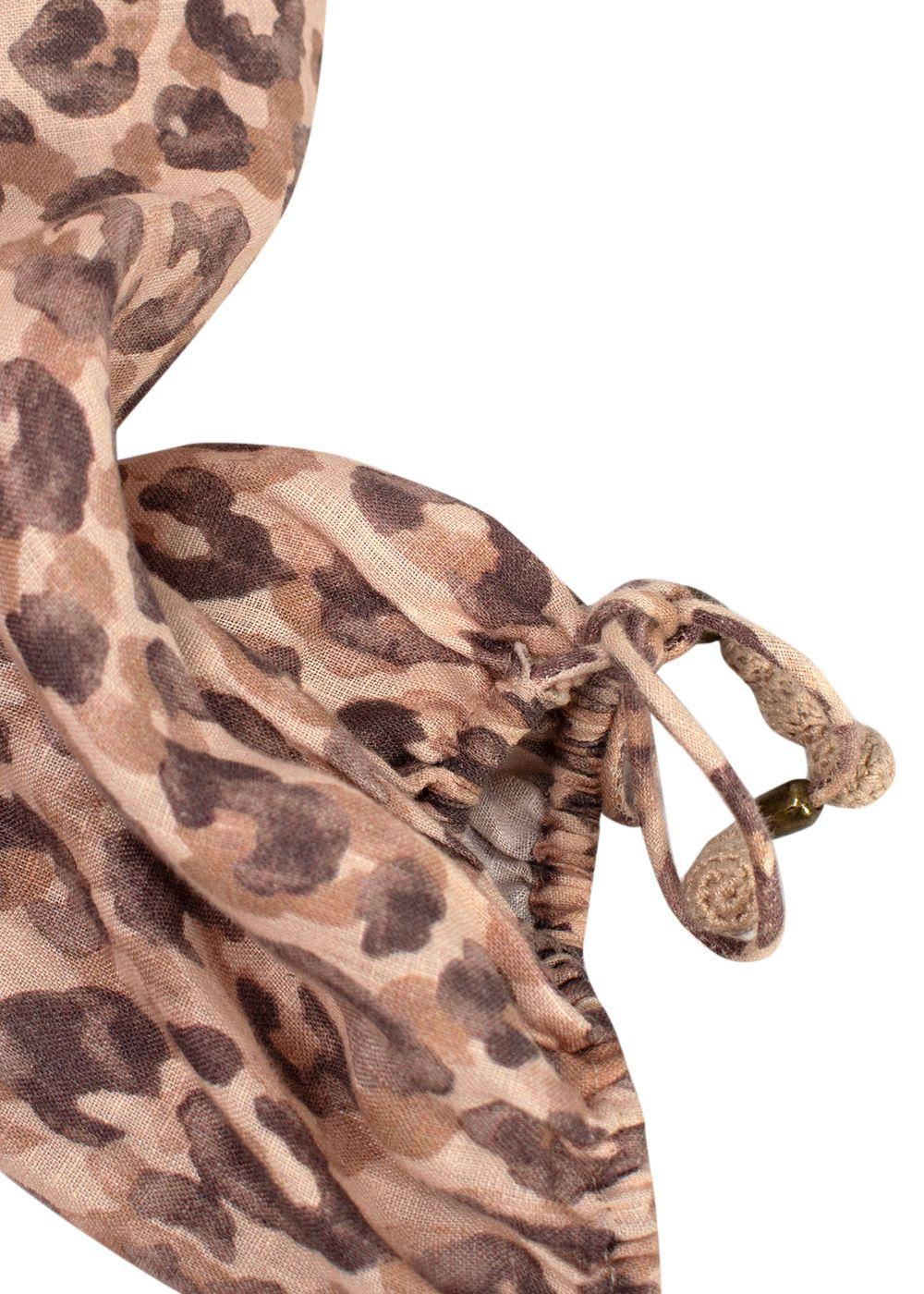 Zimmerman Melody Leopard Print Linen Dress