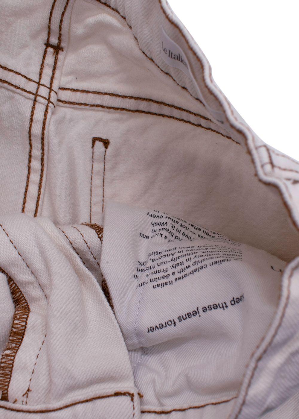 Frame Ecru 'Le Italien' White Denim Jeans