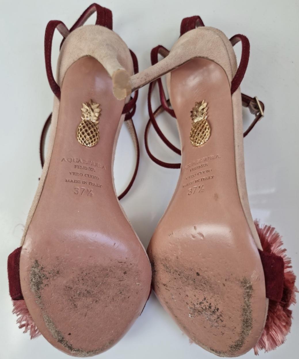 Aquazurra Heeled  Lotus Blossom Sandals