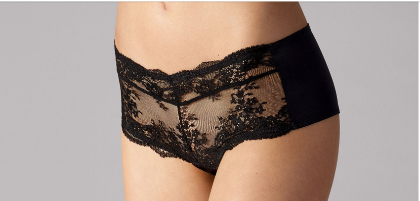 Wolford Filigra Lace Panty In Graphit