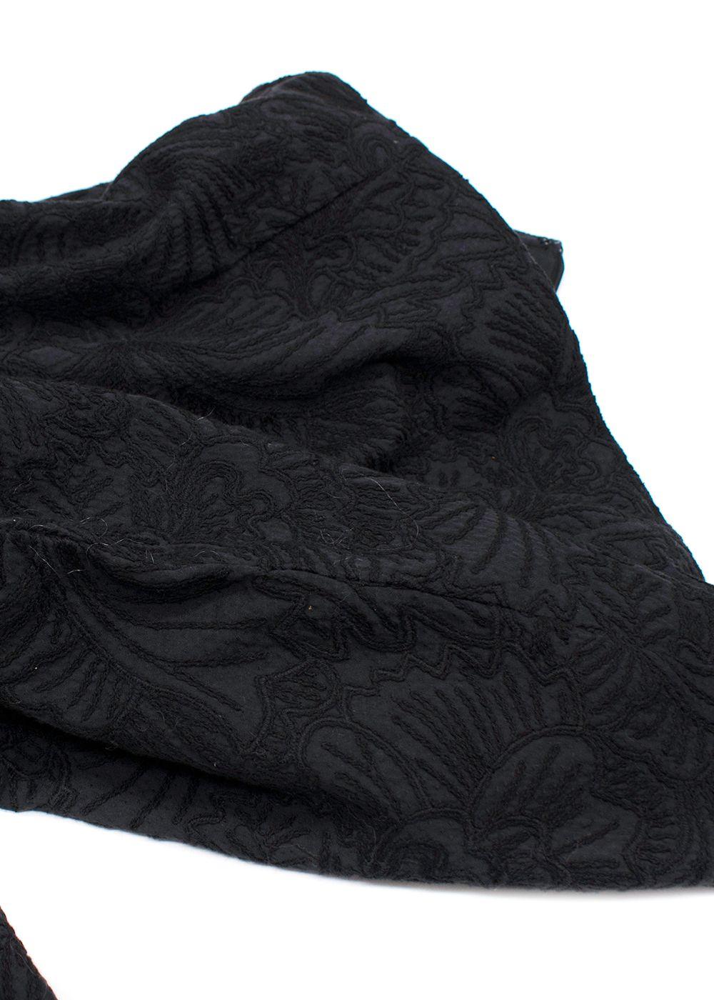 Mara Hoffman Embroidered Black Midi Skirt