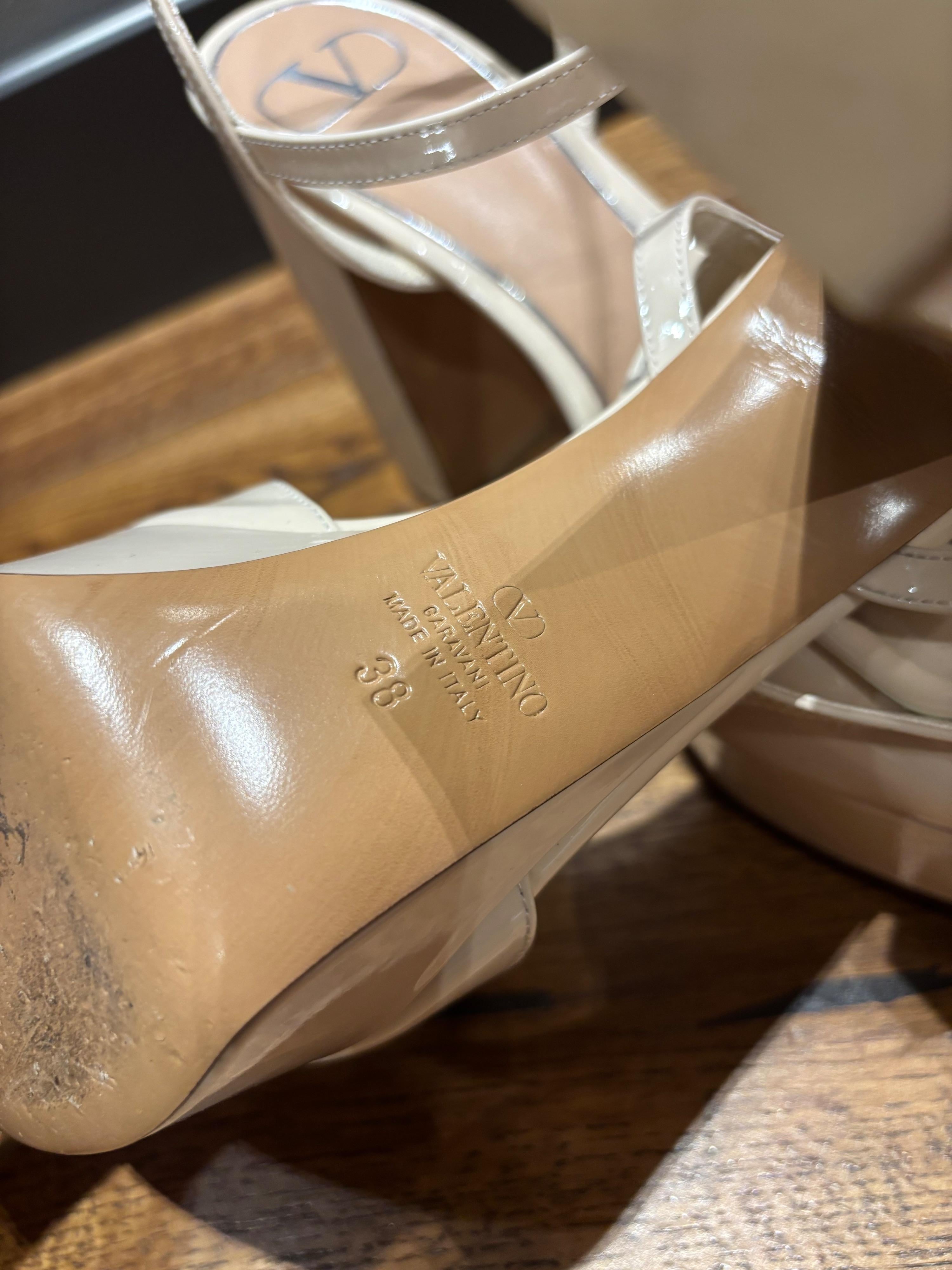 Valentino Ecru Platform Sandals