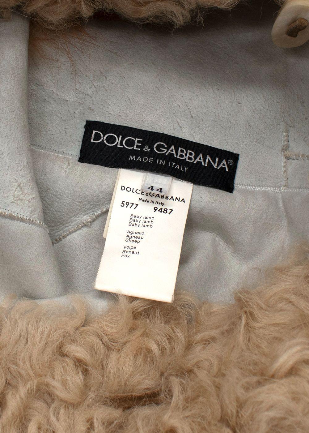 Dolce and Gabbana Fox Fur and Shearling Gilet