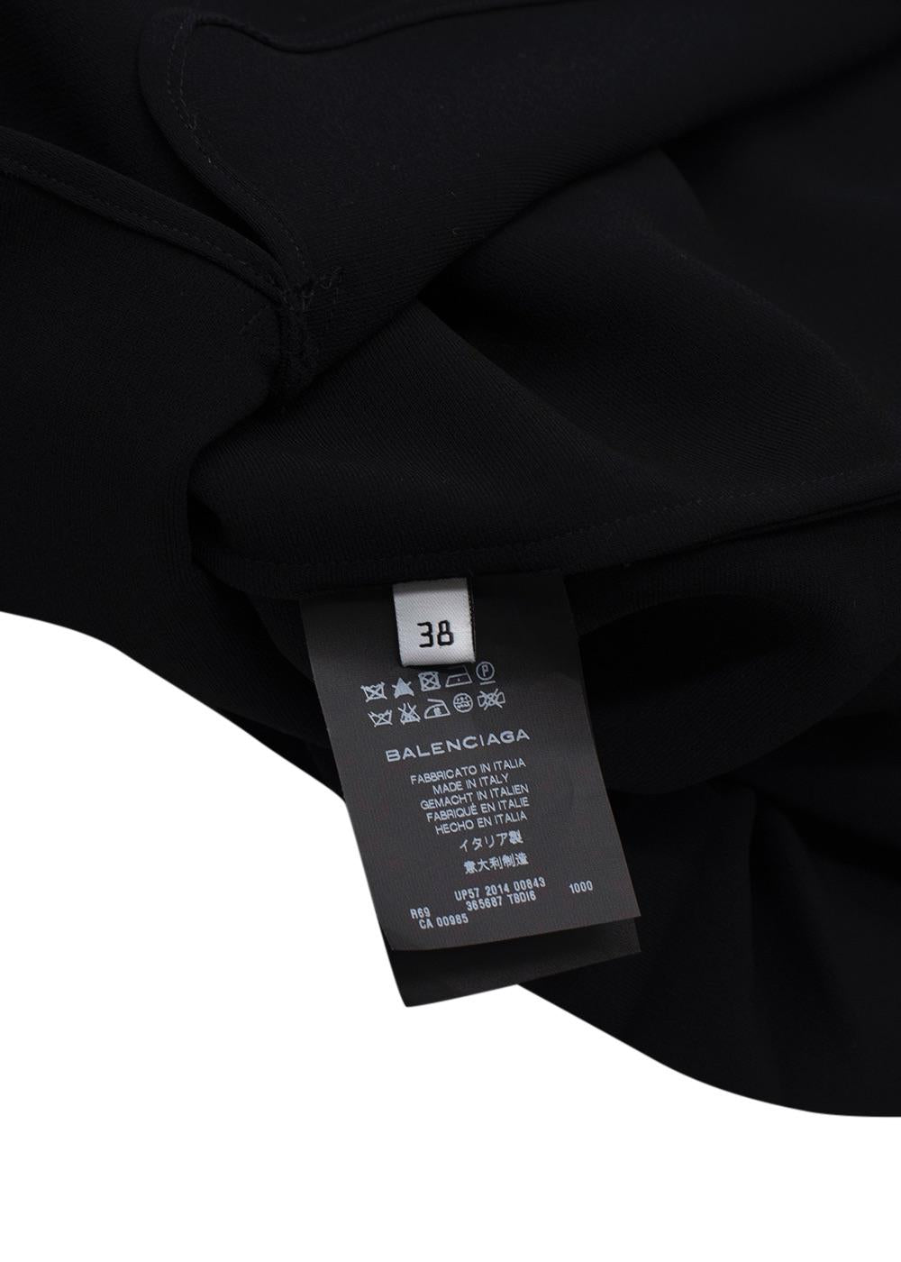 Balenciaga Black Tie Detail Tunic Dress