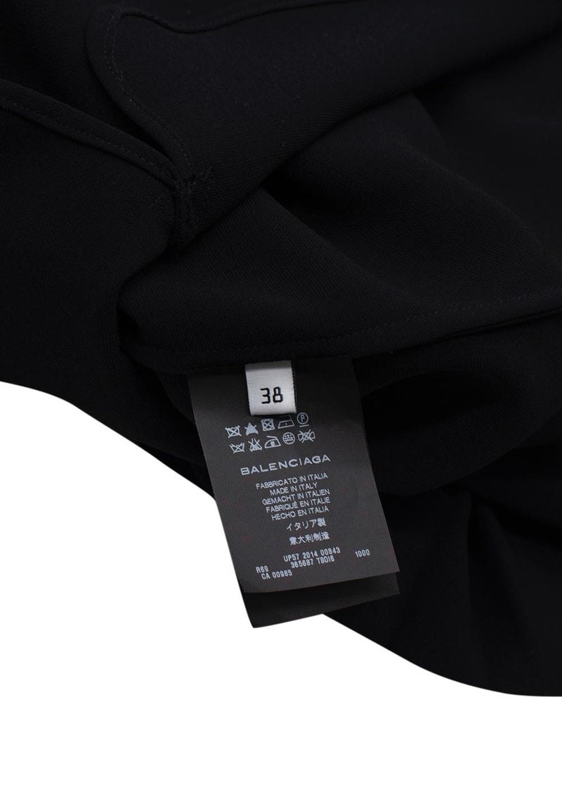 Balenciaga Black Tie Detail Tunic Dress
