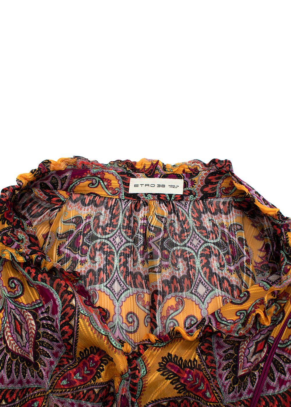 Etro Multi Coloured Floral Silk Blouse