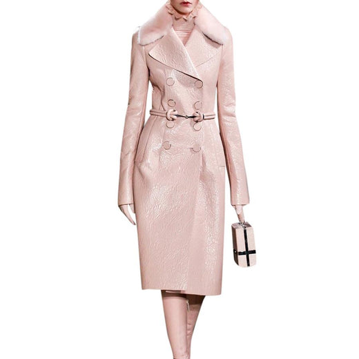 Alexander Mcqueen Coat With Mink Fur Collar