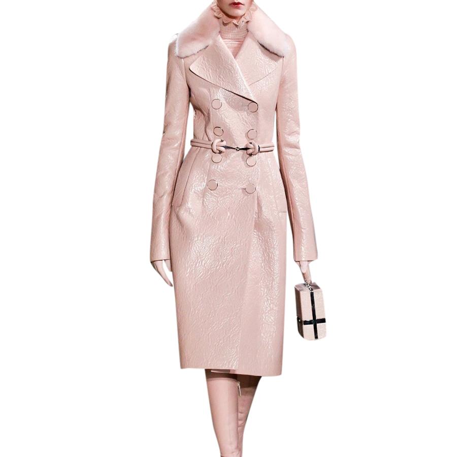 Alexander Mcqueen Coat With Mink Fur Collar