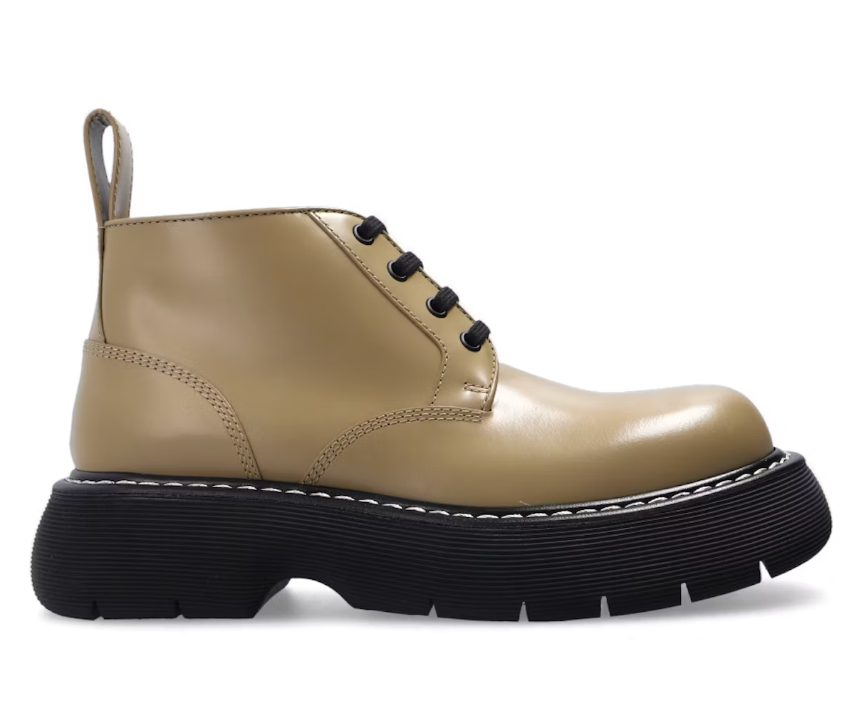 Bottega Veneta Khaki Bounce Lace-up Ankle Boots