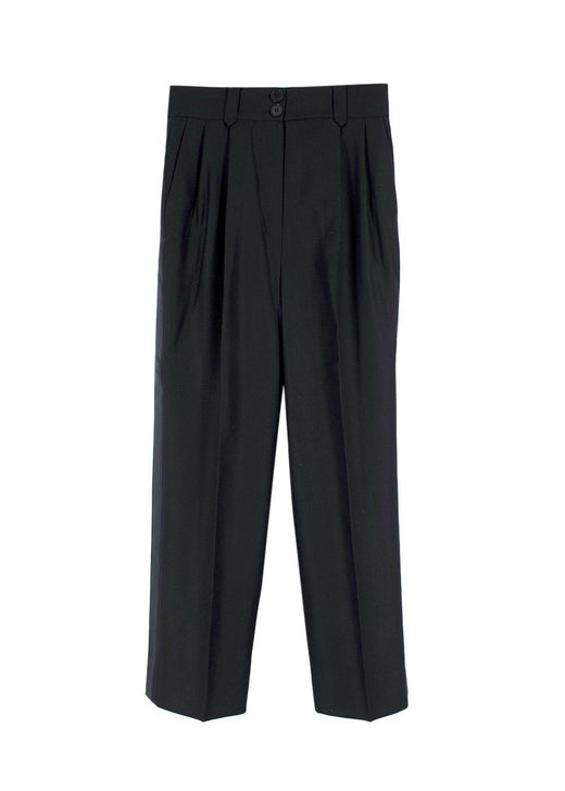 Racil Classic Black Wool Suit Trousers