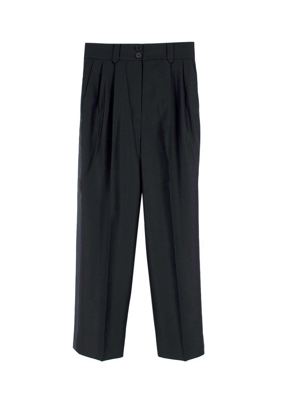Racil Classic Black Wool Suit Trousers