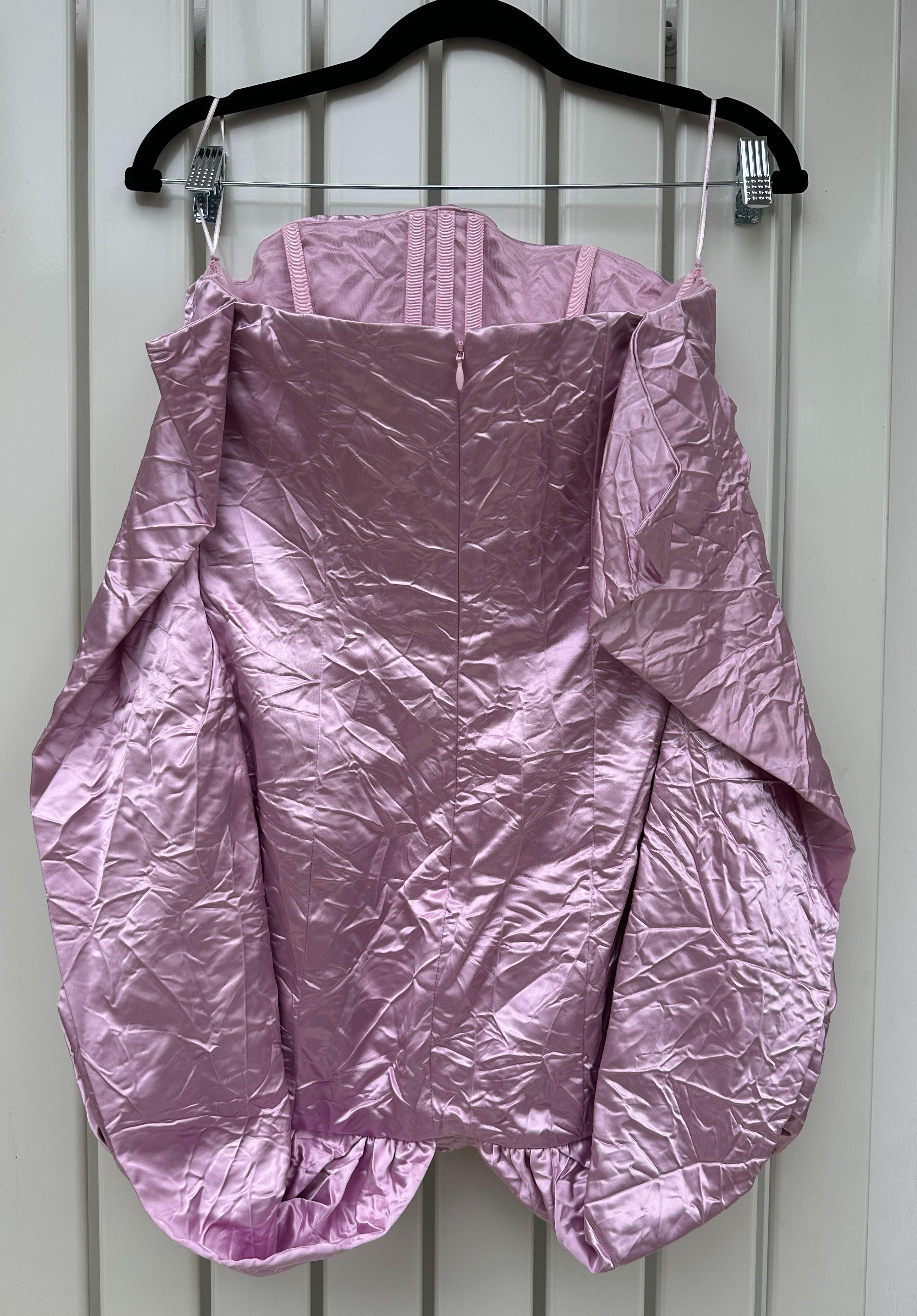 Pink Strapless Mini Dress