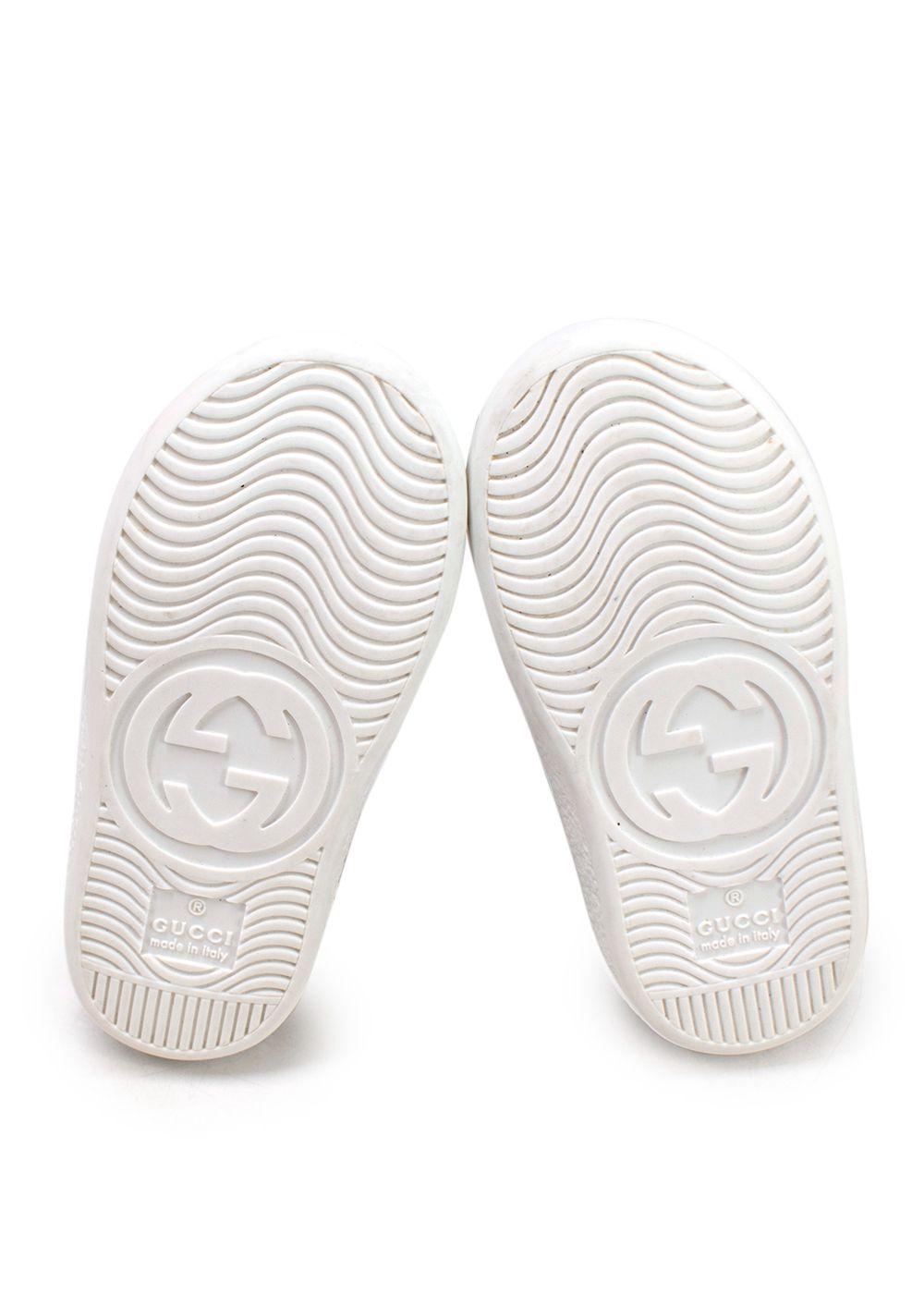 Gucci White Infants New Ace Lace Up Trainers
