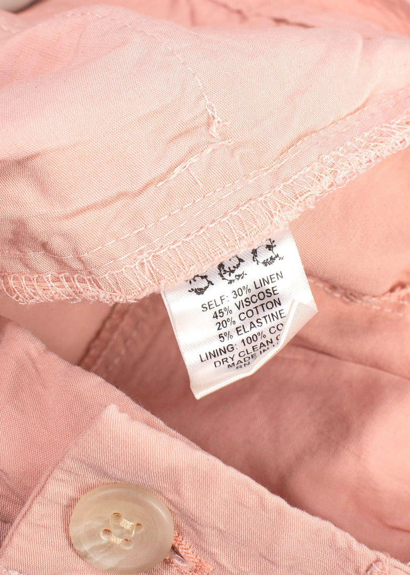 Sea New York Pink Cargo Linen Blend Trousers
