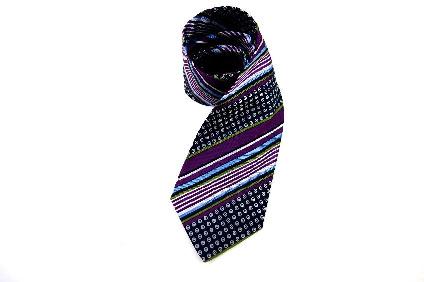 Etro Purple Multi-Print Silk Tie