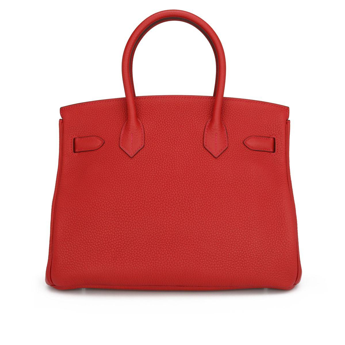 Hermès Birkin 30cm Rouge Casaque Togo Leather with Palladium Hardware