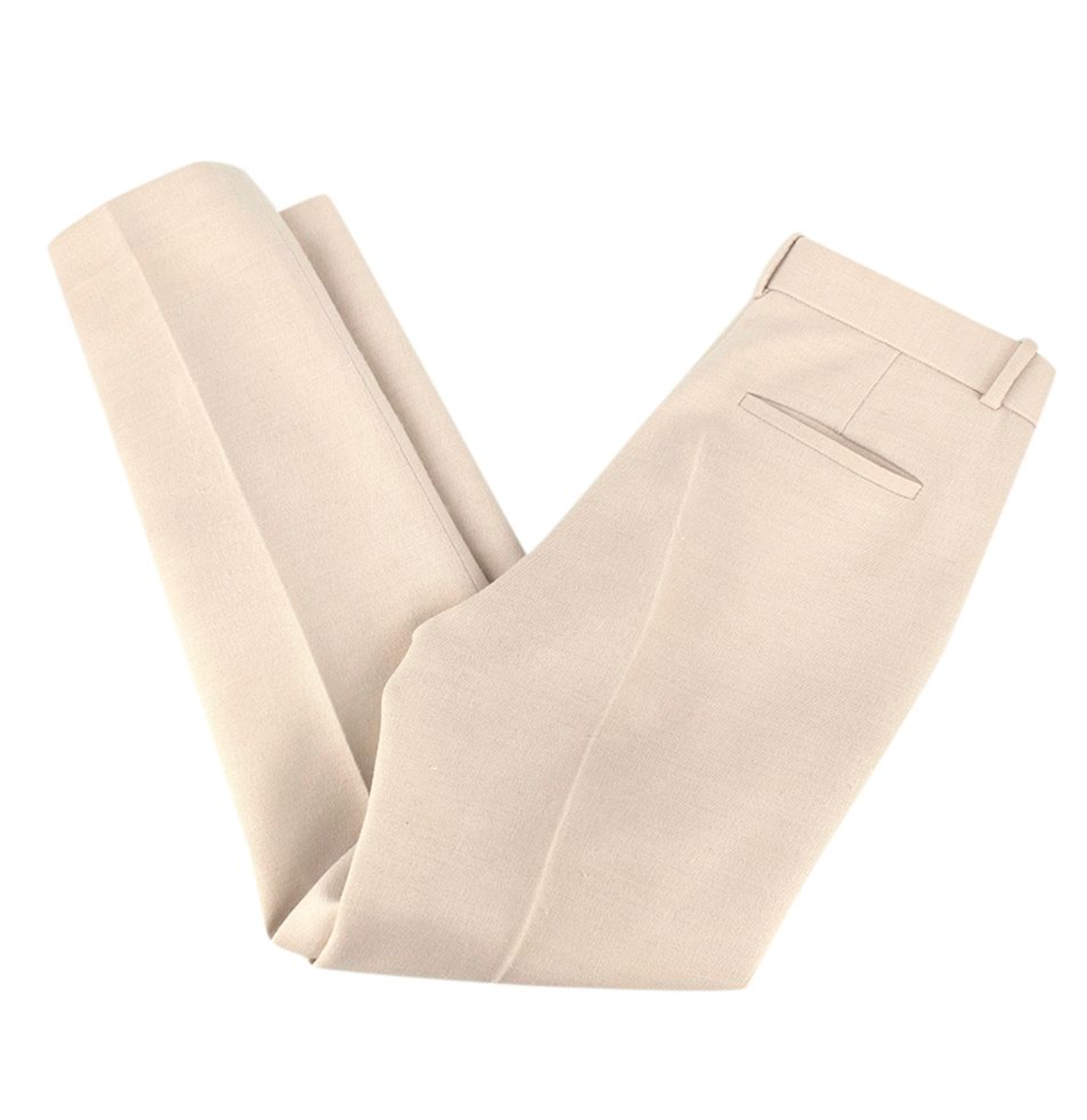 The Row Beige Wool Tailored Trousers