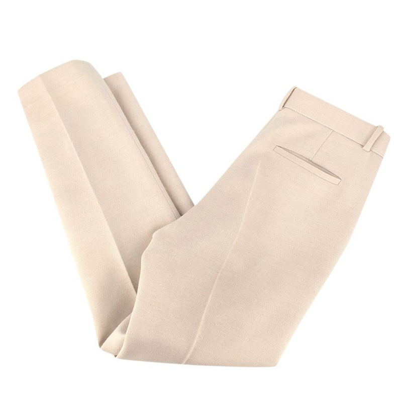 The Row Beige Wool Tailored Trousers