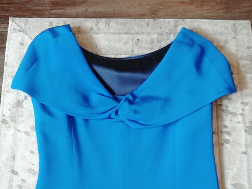 Susannah Blue Cape Shift Dress
