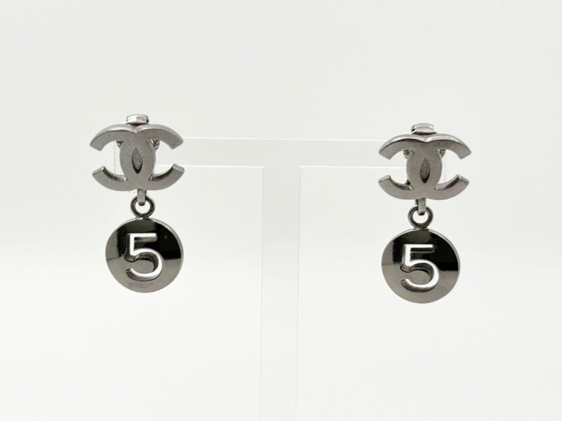 Chanel Number 5 Logo Earrings