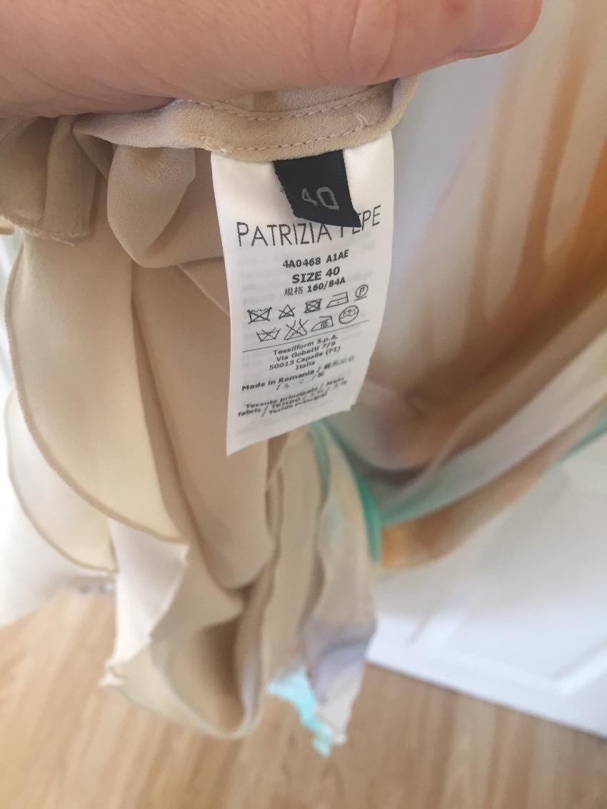 Patrizia Pepe silk tie dye halterneck dress