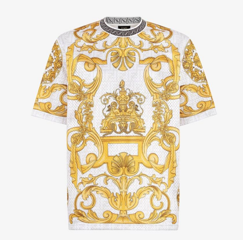 x Versace Fendace Printed Mesh T-Shirt