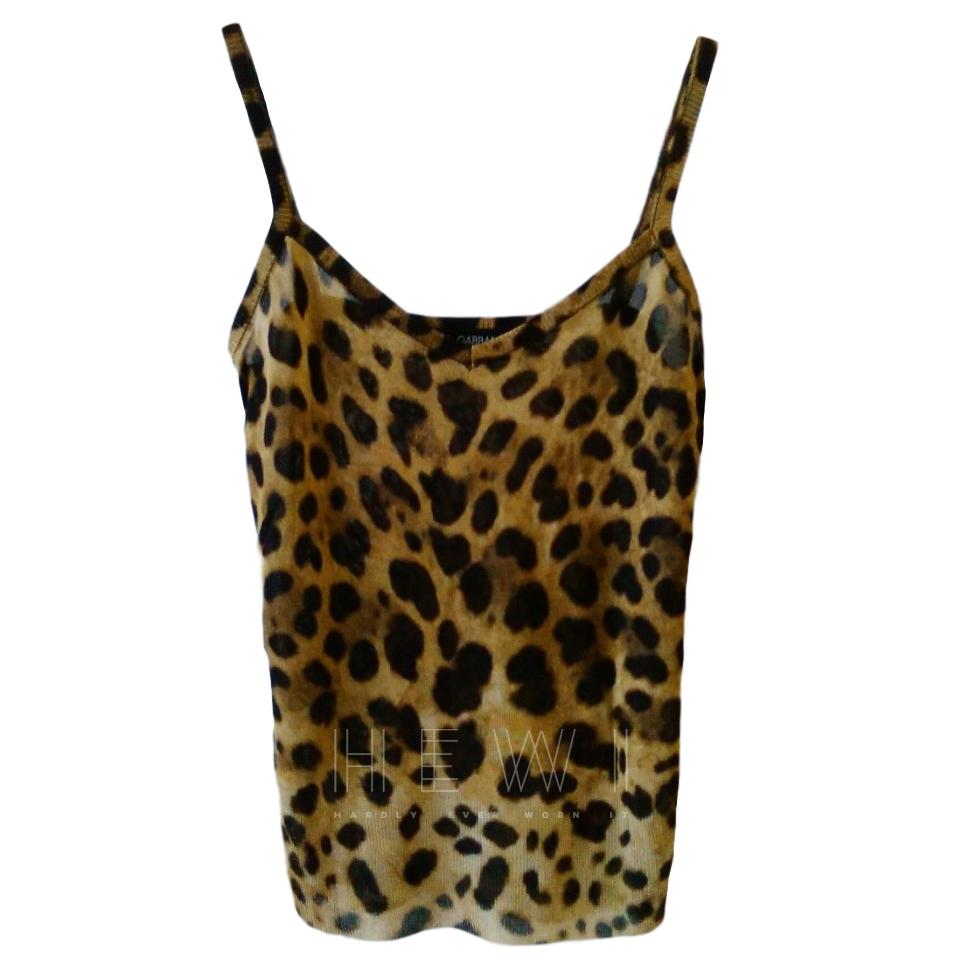 Dolce & Gabbana Leopard Print Silk Tank Top