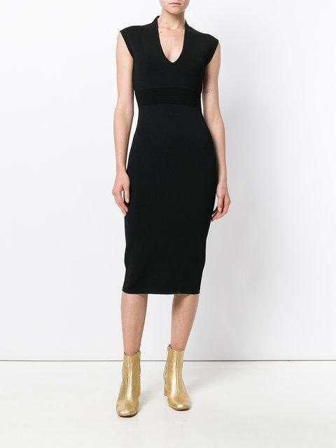 Michael Michael Kors Ribbed Knit Midi Dress