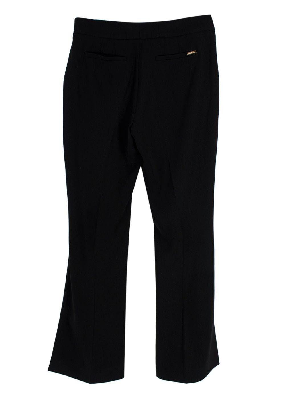 La Mania Black Kick Flare Trousers