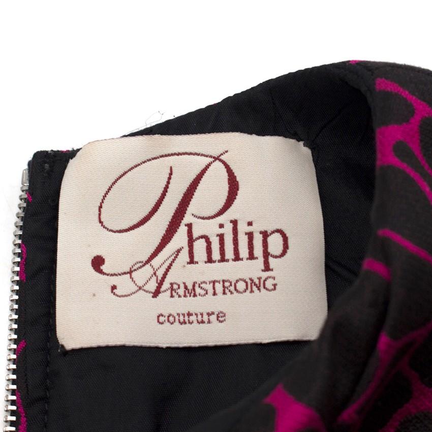 Philip Armstrong abstract-jacquard belted dress