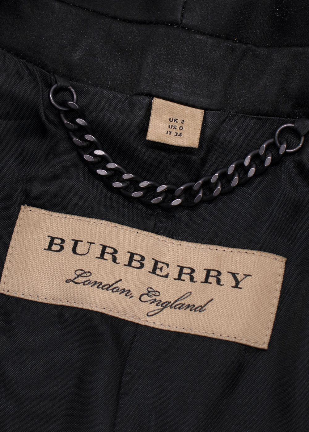 Burberry Wool Single Button Black Blazer