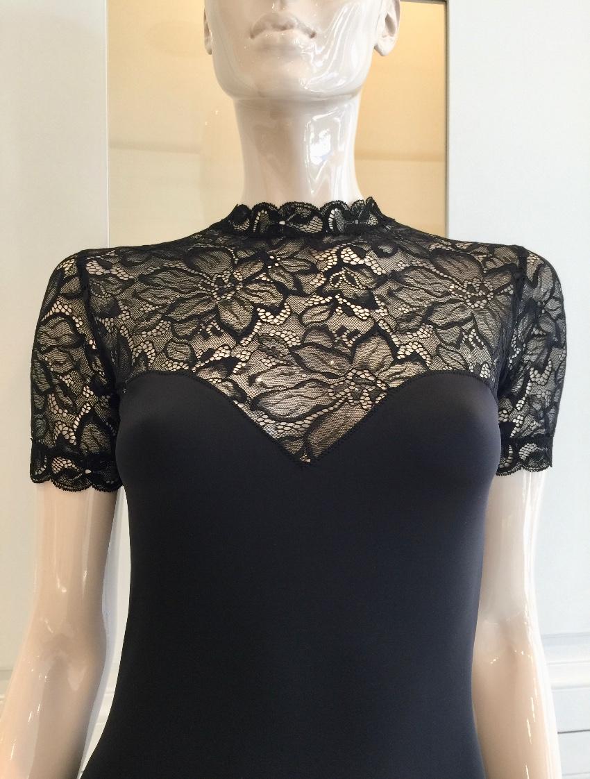 Cadolle Paris Couture Leavers Lace & Stretch Satin Dress