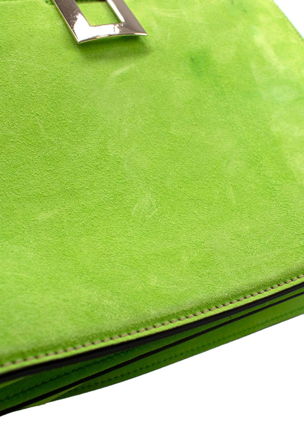 Roger Vivier green suede tote