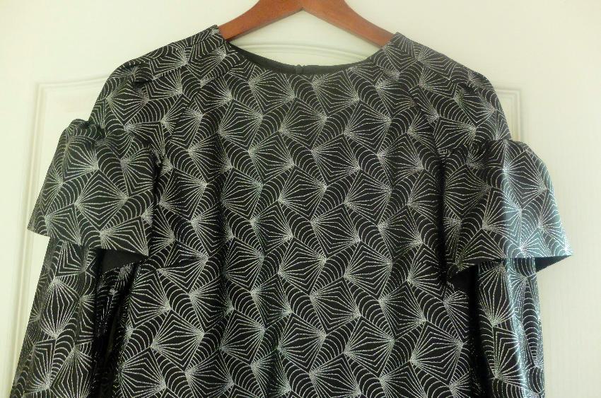 Dries Van Noten Metallic Ruffle Midi Dress