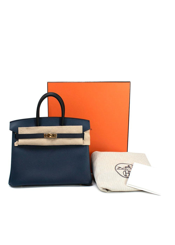 Hermes Tri-colour Epsom Leather Birkin 25 GHW
