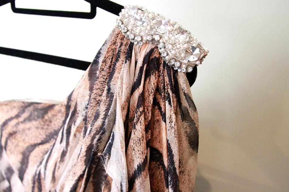Malak ElEzzawy Couture Silk Tiger Dress