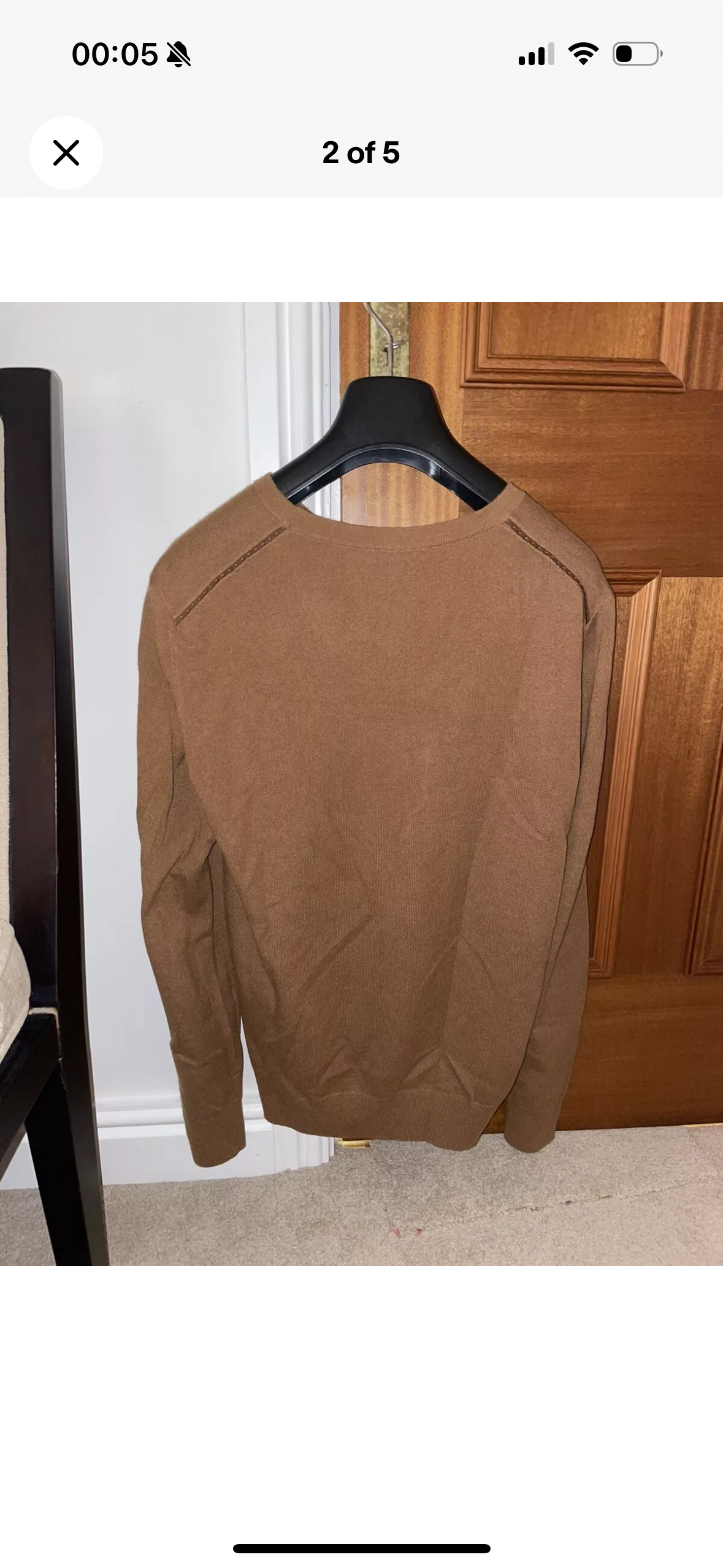 Tan Brown Cashmere Round Neck Jumper