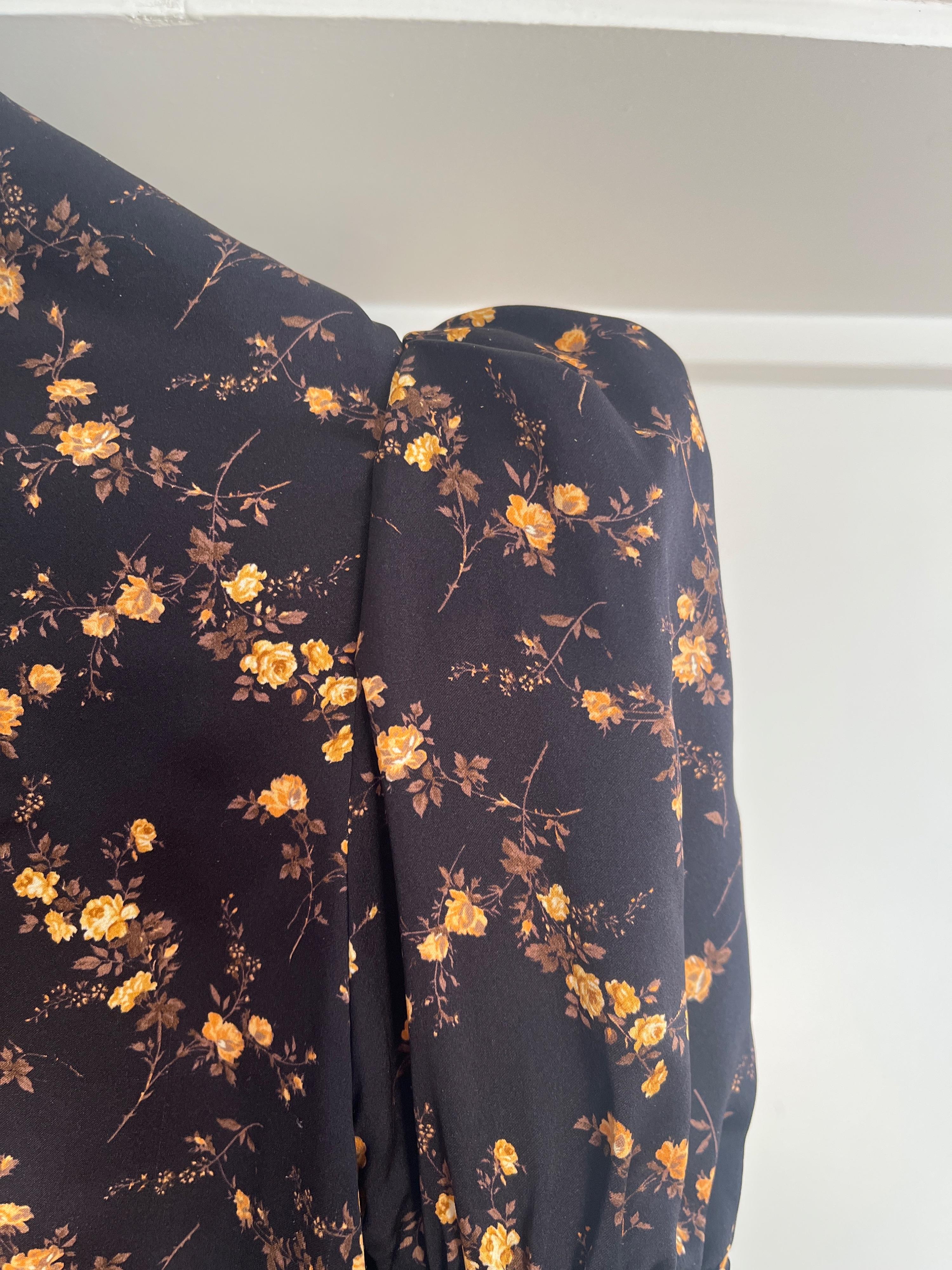 Floral  Print Falconetti Silk Dress