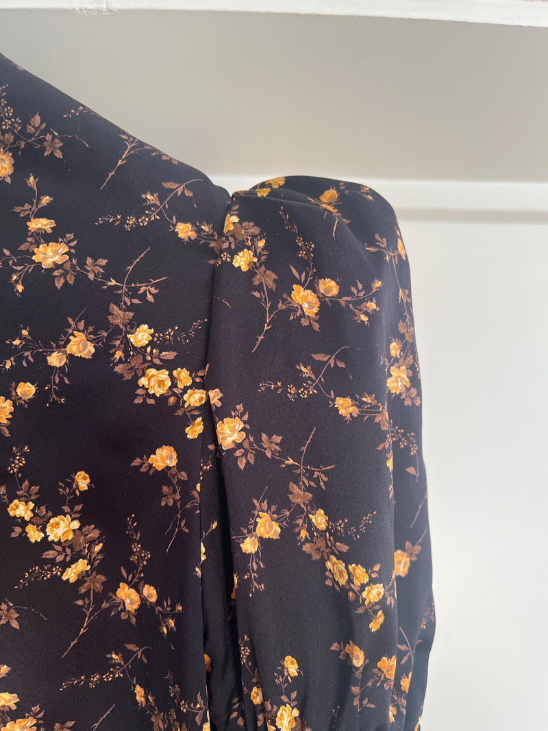 Floral  Print Falconetti Silk Dress