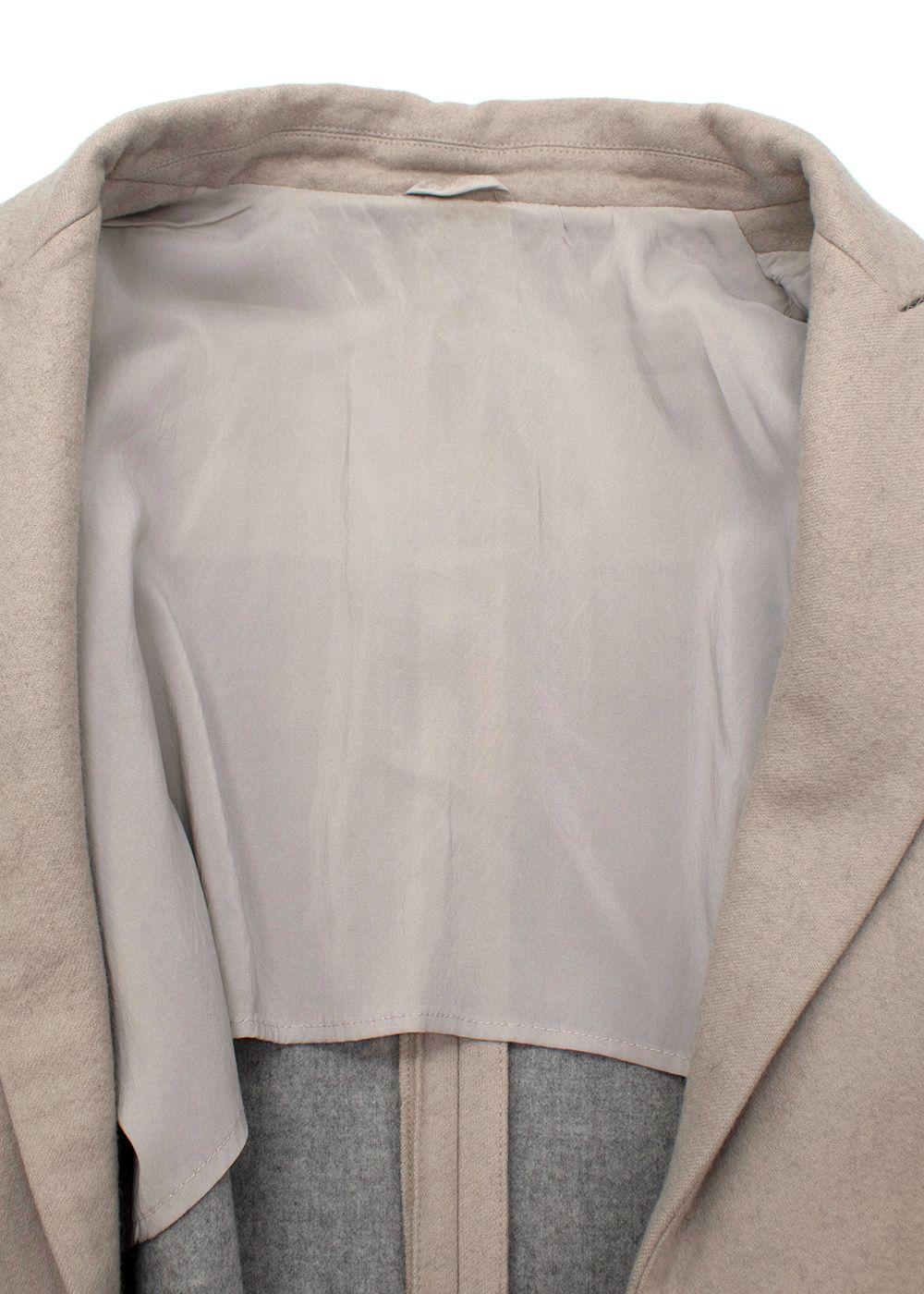 Brunello Cucinelli Beige Cashmere Duster Coat