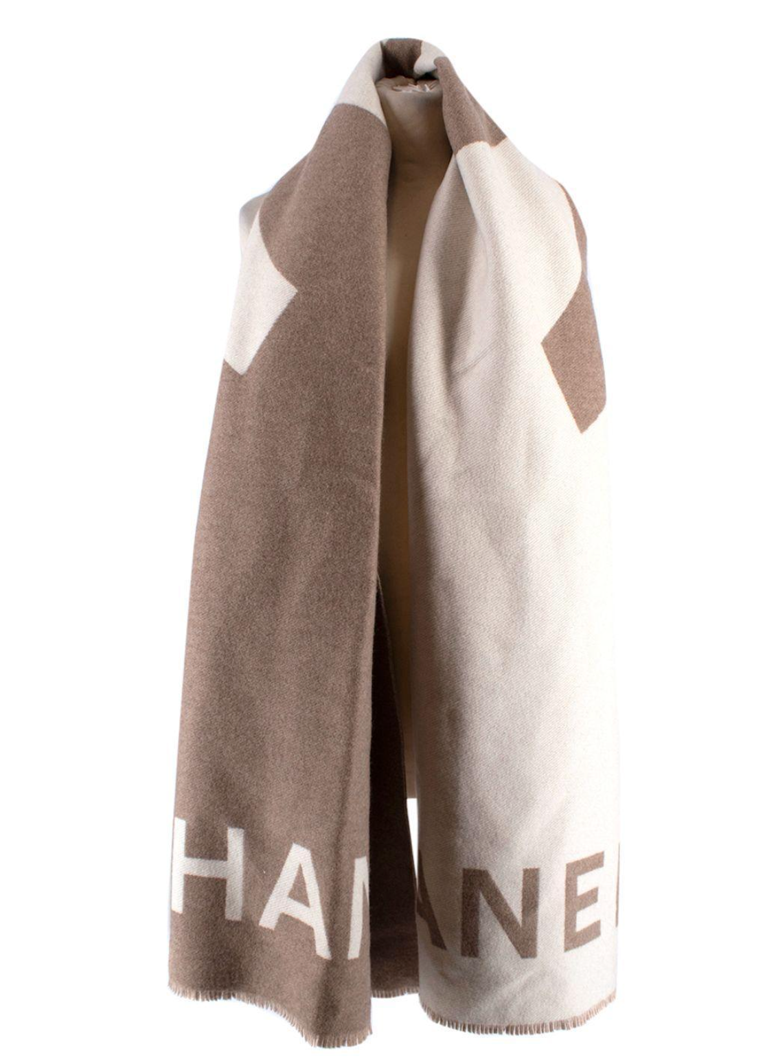 Chanel Reversible Cashmere Shawl/Scarf