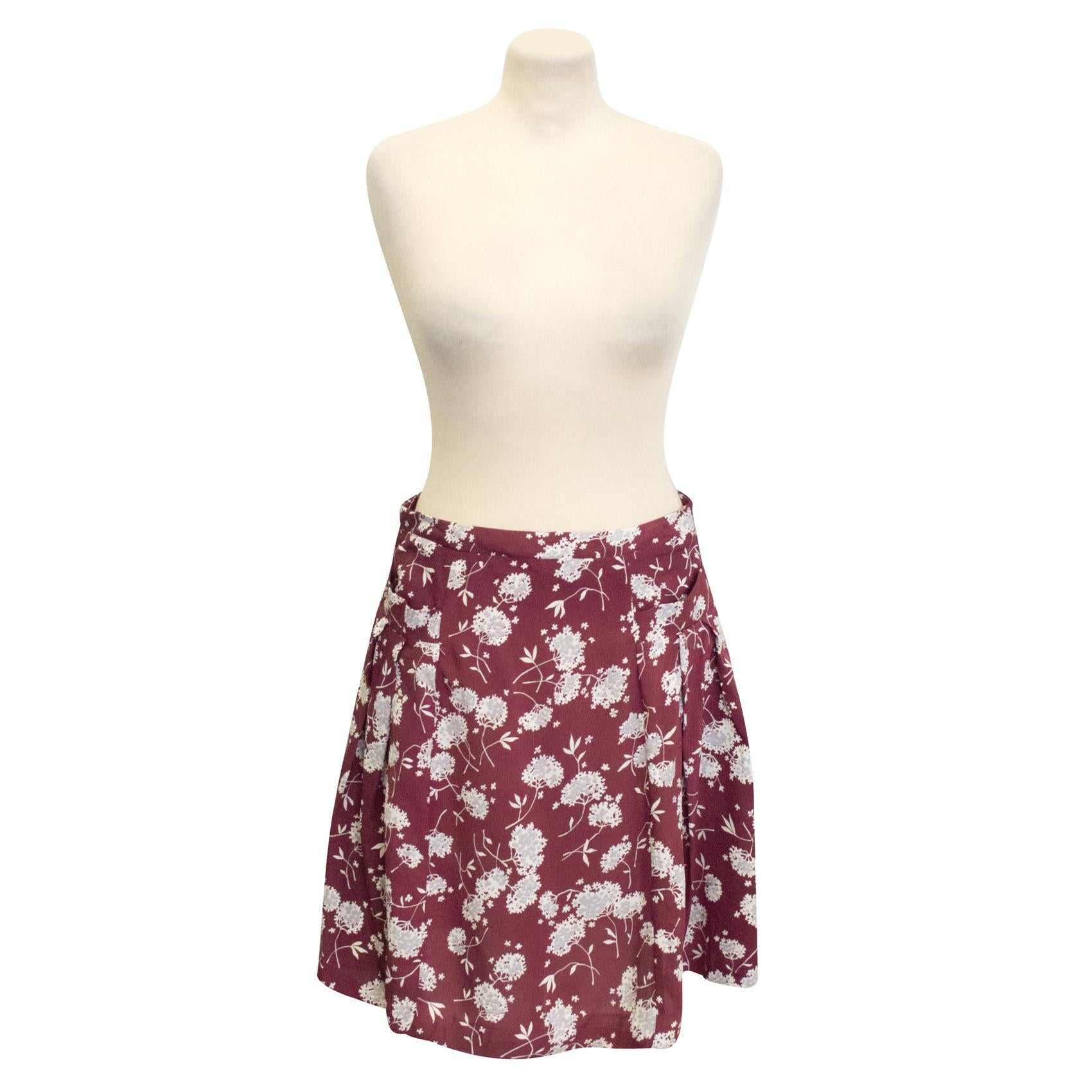 Clothes Pin Red Floral Skirt